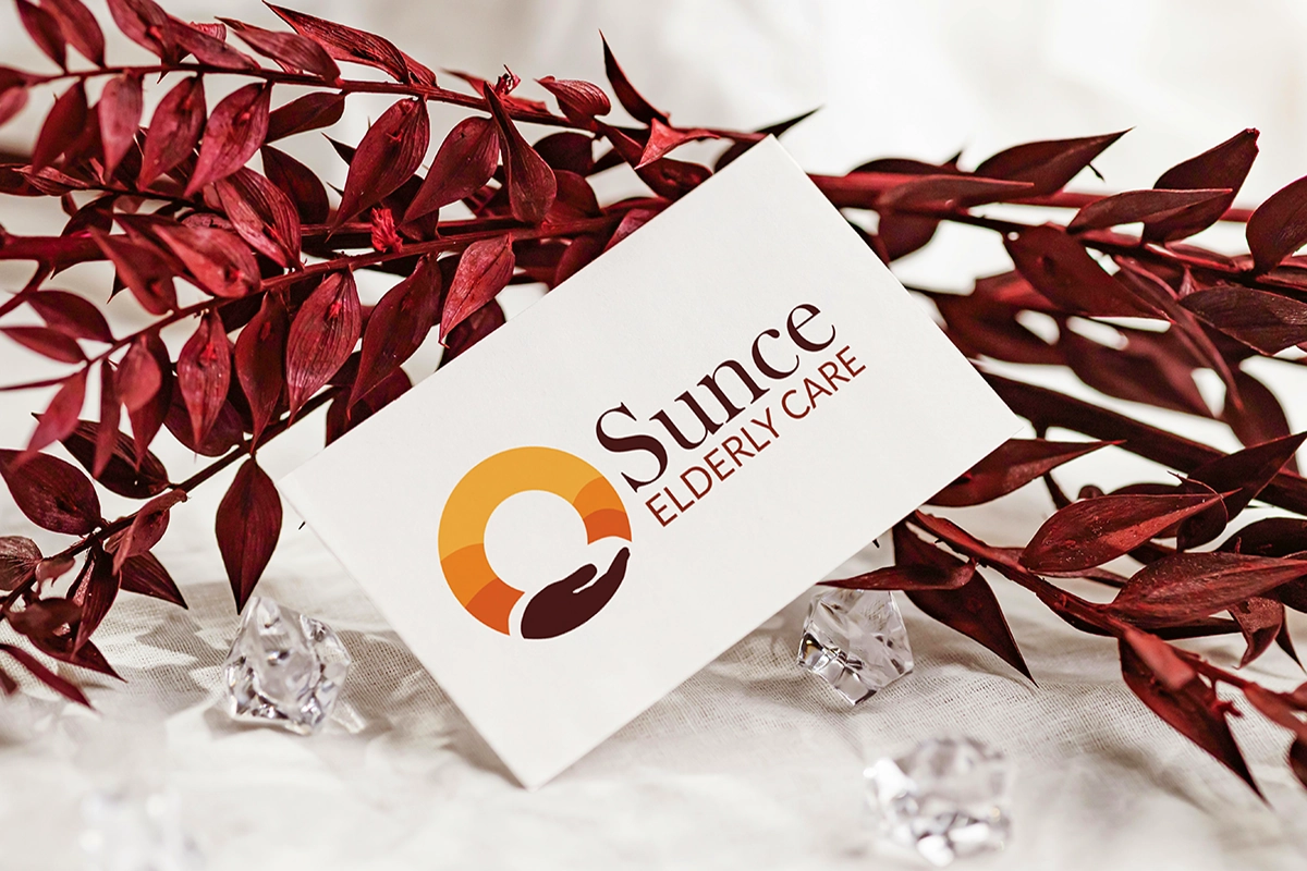 mockup of the logo on a business card