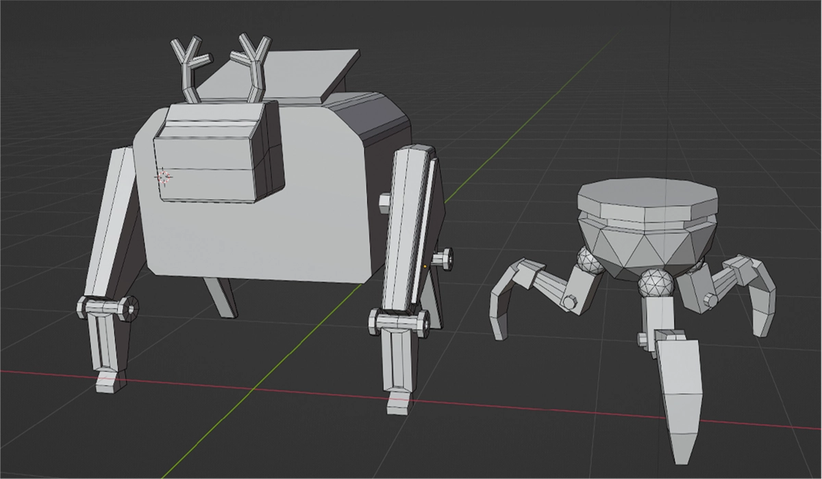 blender render of the robots design