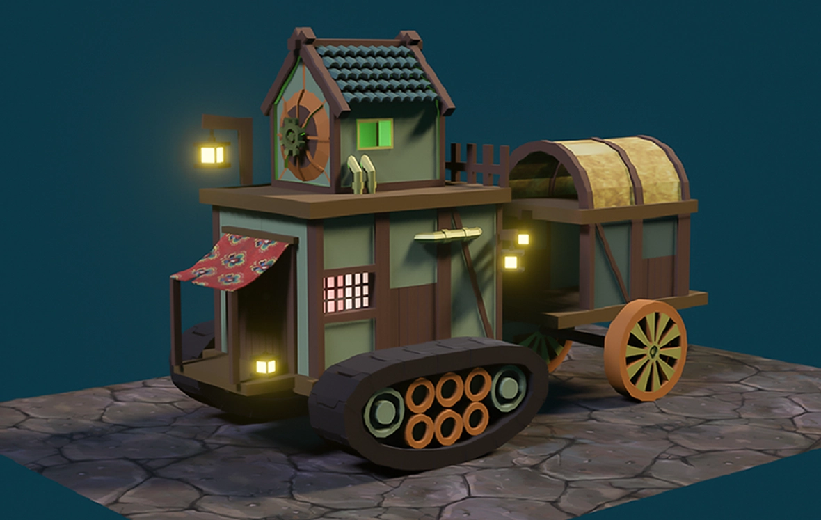 modular vehicle design 3D render